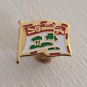 Prince Edward Island Canada Flag Vintage Lapel Pin - Canadian Province Flag Pin